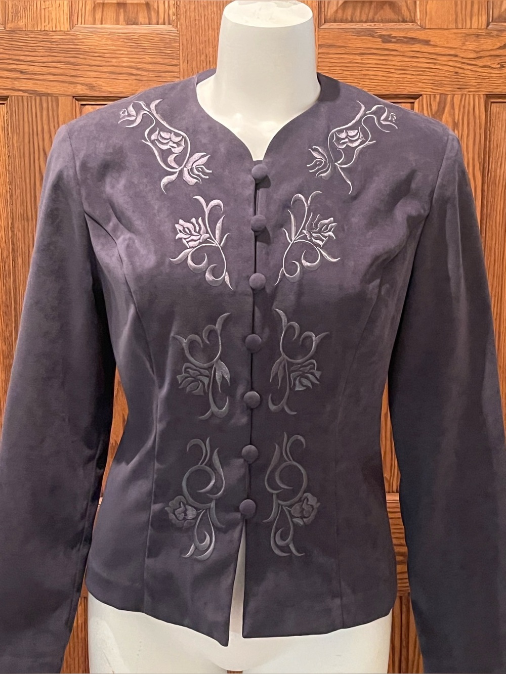 Vintage 80’s R & K Originals faux suede tailored jacket 10